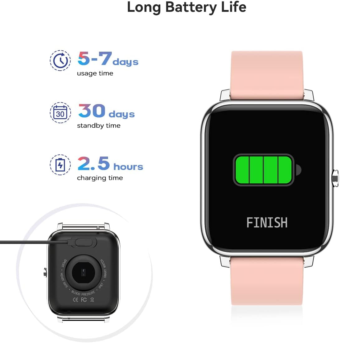 Chic Women's Smart Watch - 1.4" Touchscreen Fitness Tracker with Heart Rate & Blood Pressure Monitor, IP68 Waterproof, Compatible with Android & iOS - Perfect Activity Tracker for Running and Steps