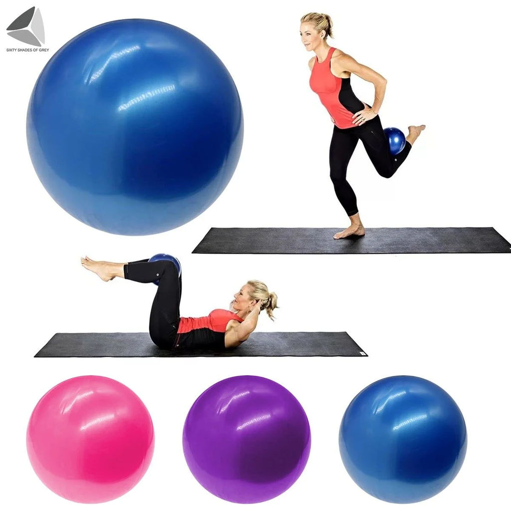 9.84 Inch Anti-Burst Pilates Ball – Mini Stability & Core Trainer with Inflatable Straw for Yoga, Barre, and Physical Therapy (Blue)