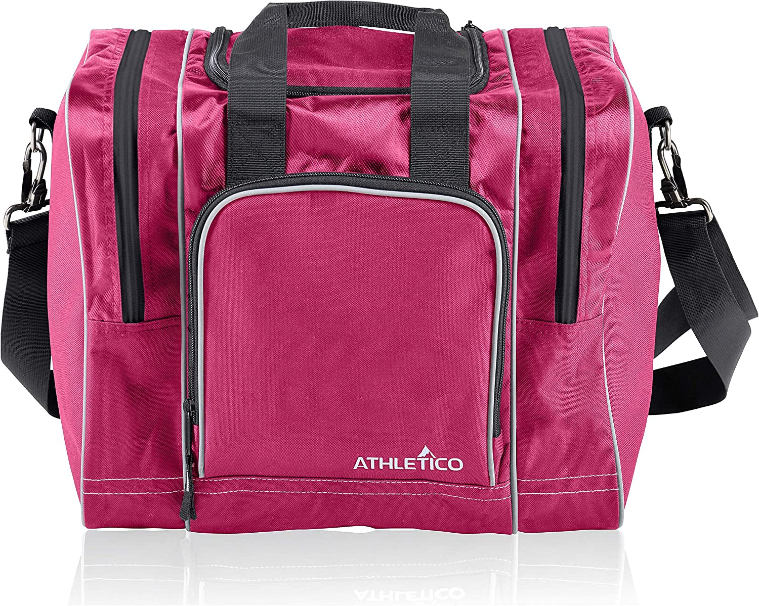 Premium Single Ball Bowling Tote Bag with Padded Holder - Fits Men's Size 14 Shoes!