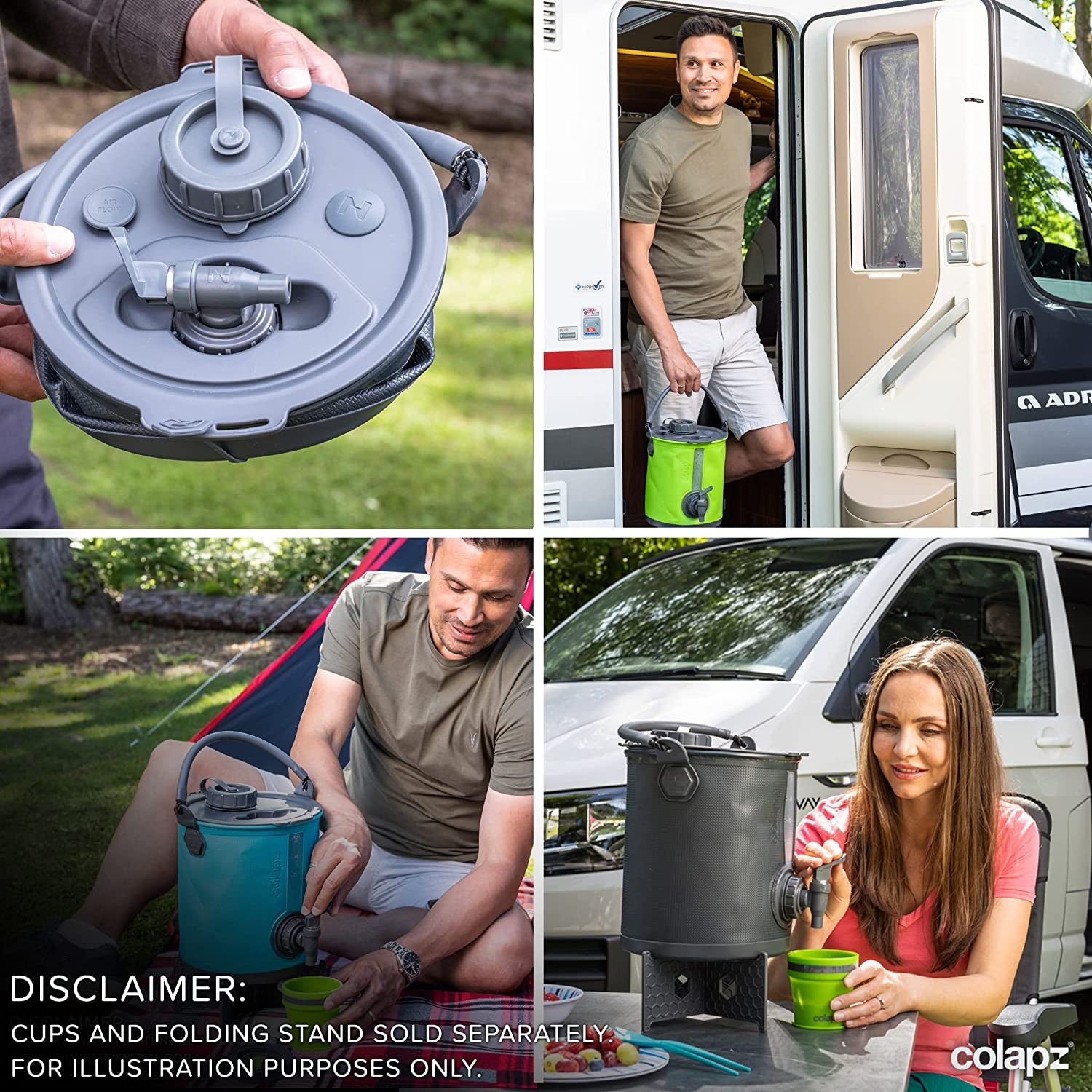 Collapsible 2-Gallon Camping Water Container with Spigot - Ultimate Portable Jug & Bucket for Outdoor Adventures!