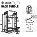 All-In-One Smith Machine Power Rack with Vertical Leg Press & Dual Pulley System – 2000LBS Capacity for Ultimate Home Gym Experience