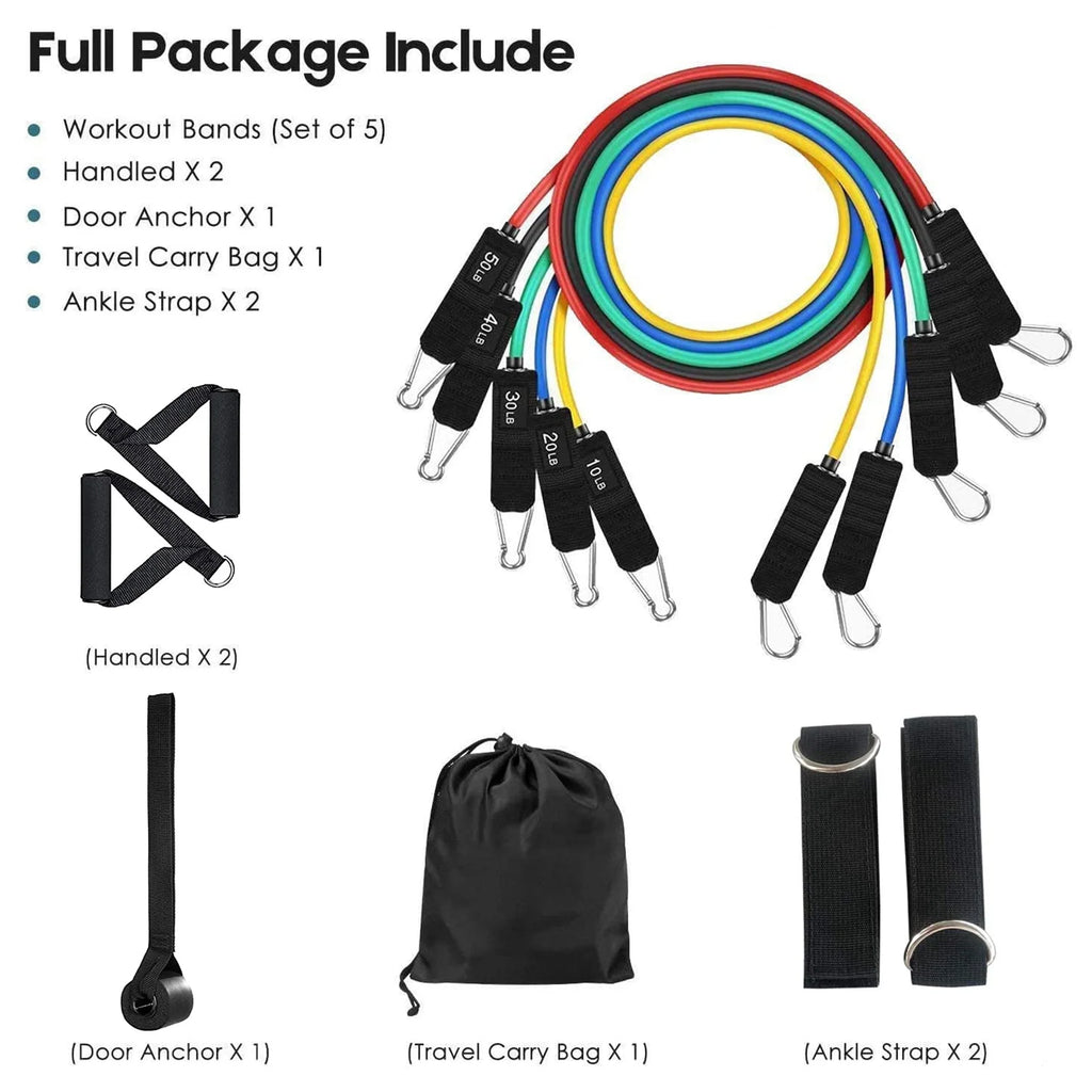 Ultimate 150Lbs Resistance Bands Set - Versatile Exercise Bands with Handles for Home Strength Training for Men and Women!