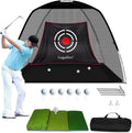 Ultimate 12x7ft Golf Net for Backyard Practice - Perfect for Real Ball Hitting, Chipping & Swing Training - Ideal Gift for Golfers, Dads & Husbands!
