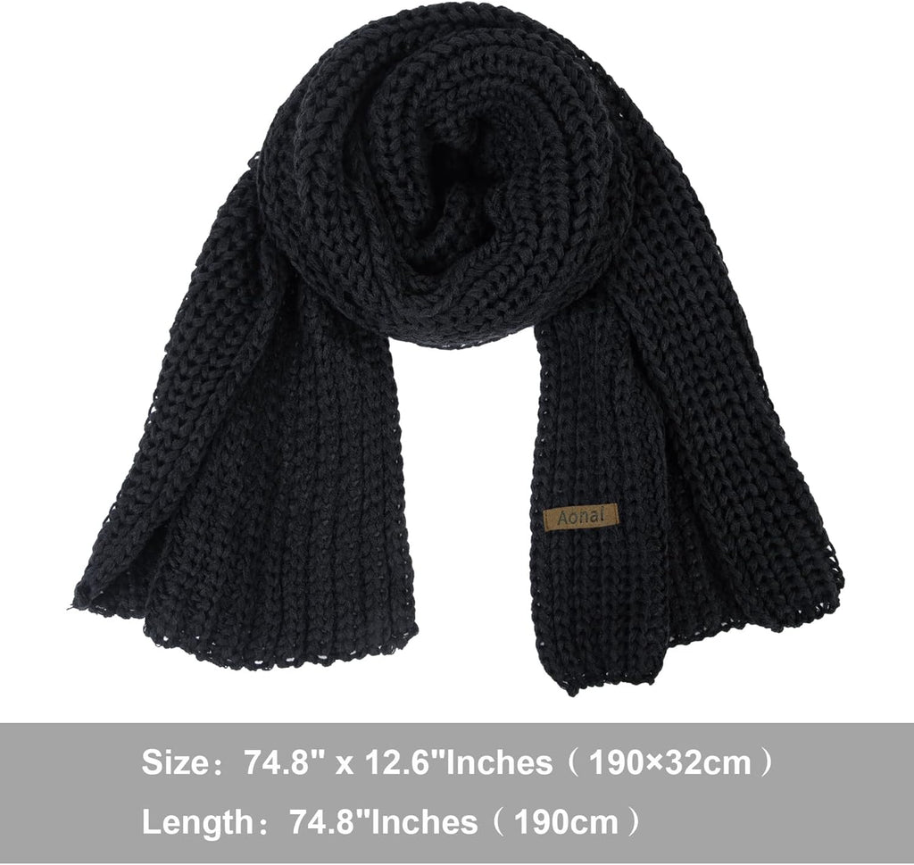 Snug & Stylish Women's Winter Scarf - Luxuriously Thick Chunky Knit for Ultimate Cold Weather Warmth