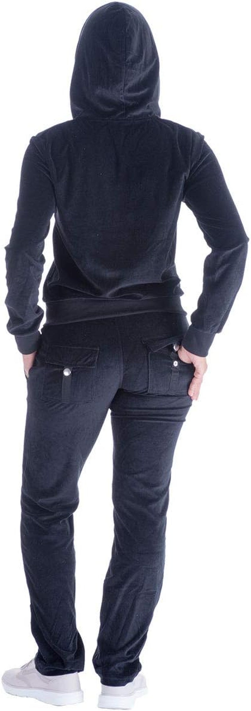 Elevate Your Style: Women's Soft Velour Tracksuit Set - Cozy Joggers & Sweatshirt Combo