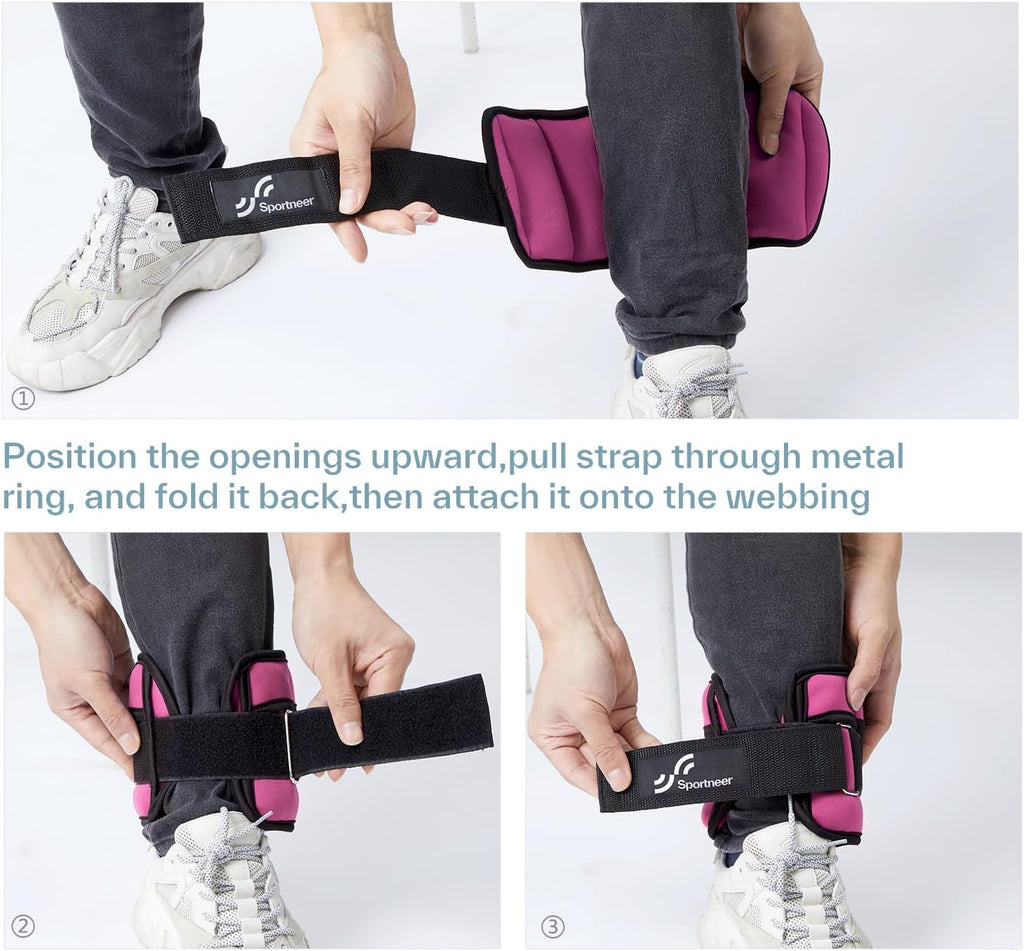 Versatile Adjustable Ankle/Wrist Weights for All Ages - Ideal for Strength Training, Yoga, Walking, Running, Aerobics, and Physical Therapy