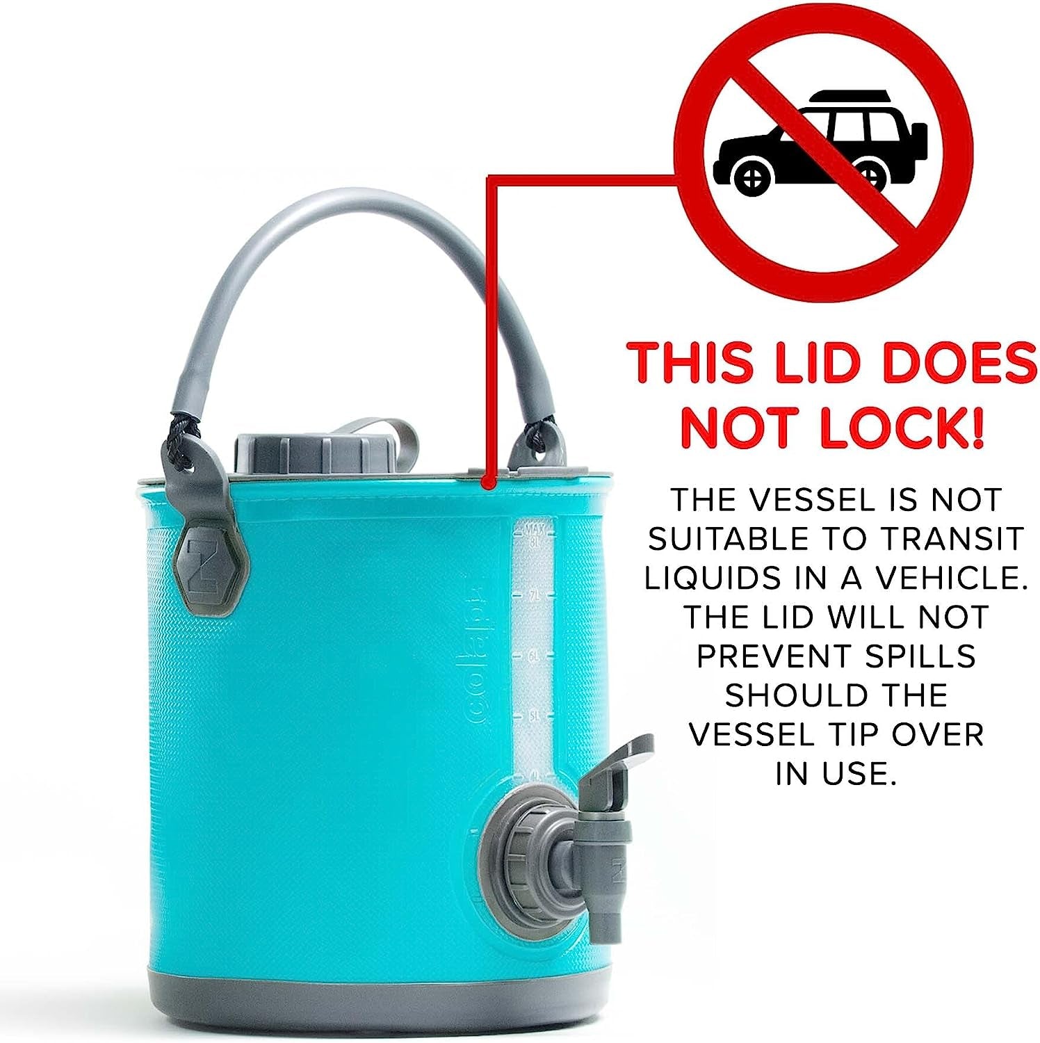 Collapsible 2-Gallon Camping Water Container with Spigot - Ultimate Portable Jug & Bucket for Outdoor Adventures!