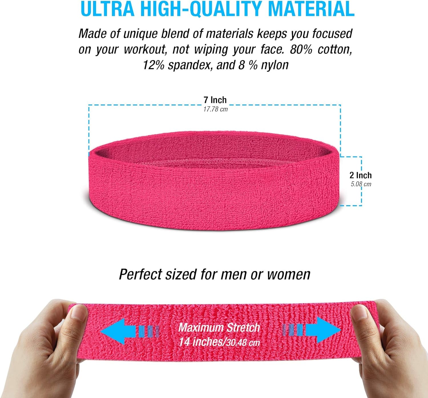 Moisture-Wicking Sweatbands Set - 2 Wristbands & 1 Headband for Basketball, Tennis, Yoga, and Gym – Breathable Terry Cloth for Comfort and Style