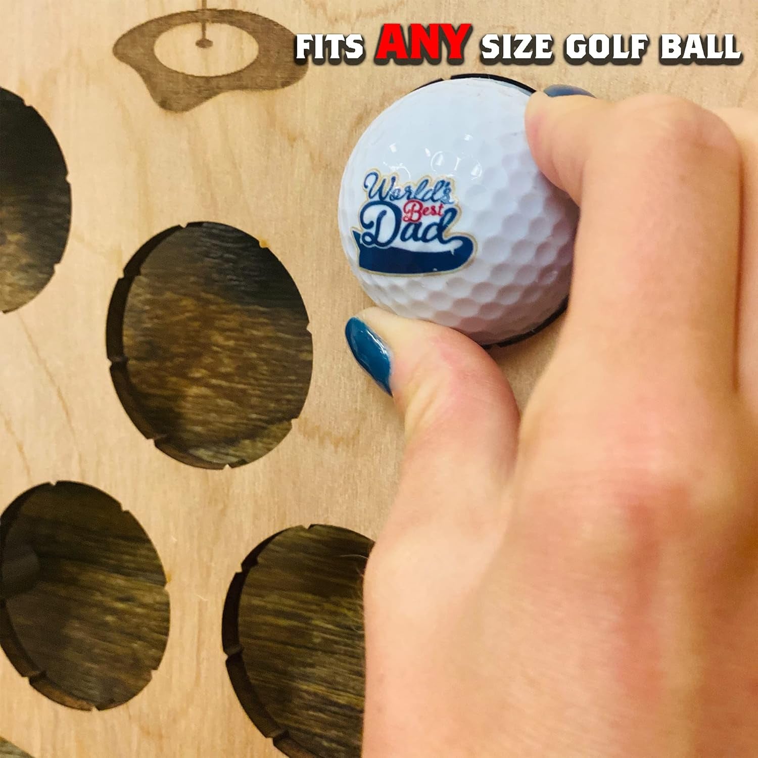 Elegant Wall-Mount Golf Ball Display Case – Holds 19 Balls, Perfect for Collectors and Decorators