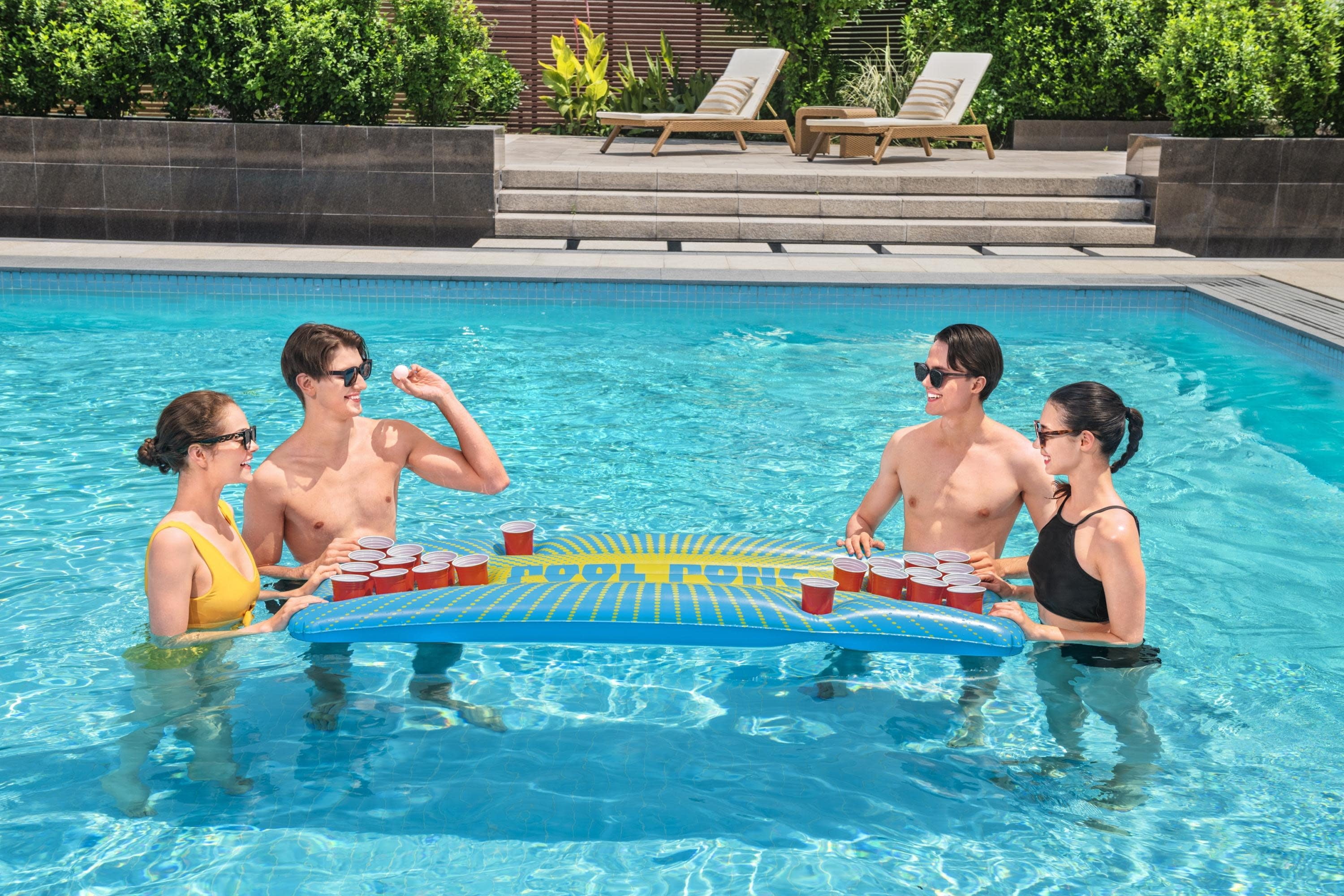Inflatable 71" x 30" Multicolor Adult Beer Pong Pool Game
