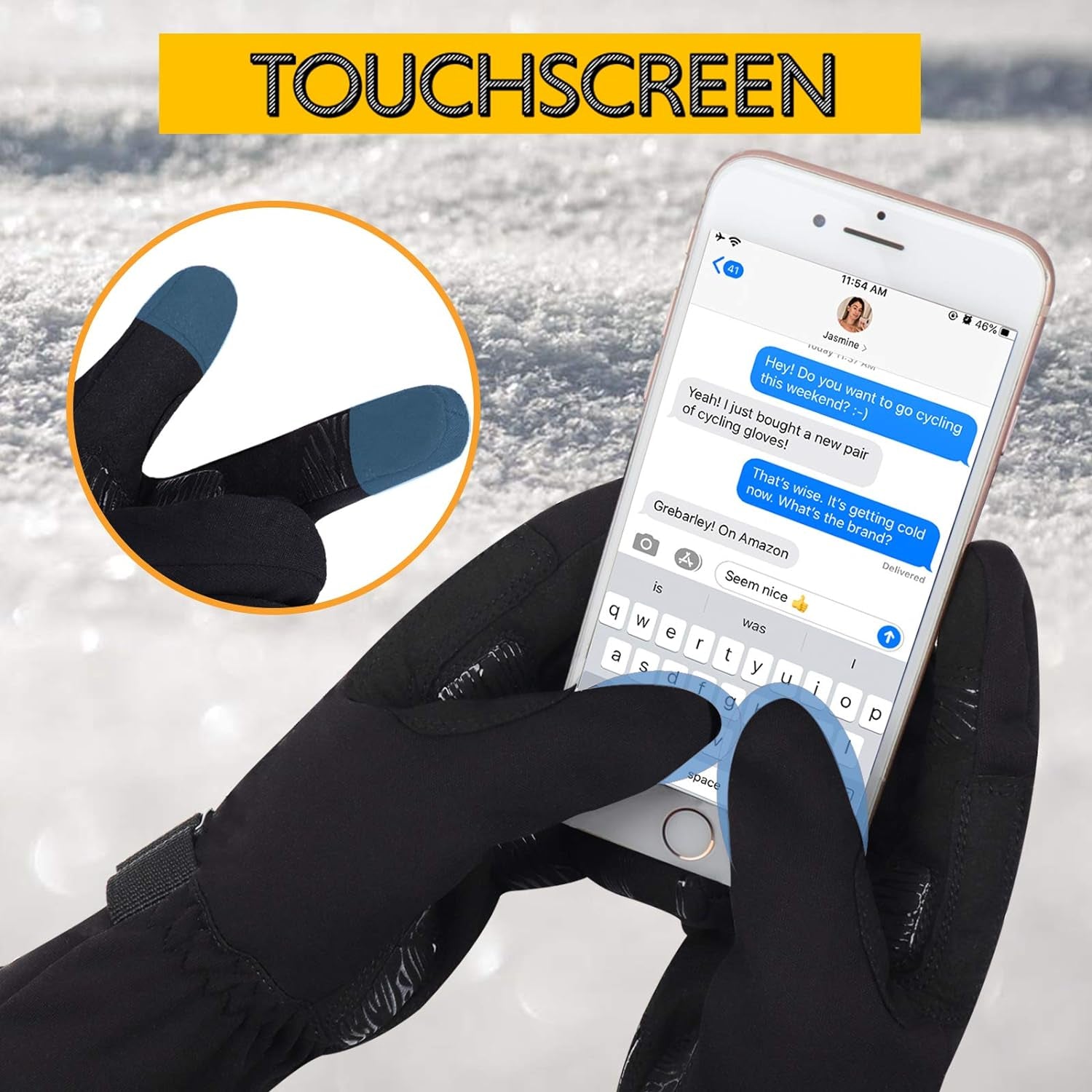 Ultimate Waterproof Winter Gloves for Men & Women - Touchscreen-Ready Cycling, Driving & Ski Gloves (Black, XXL)
