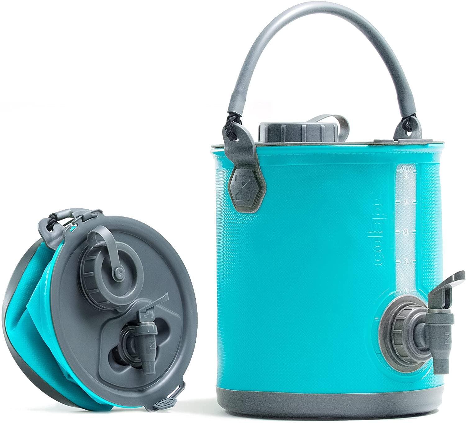 Collapsible 2-Gallon Camping Water Container with Spigot - Ultimate Portable Jug & Bucket for Outdoor Adventures!