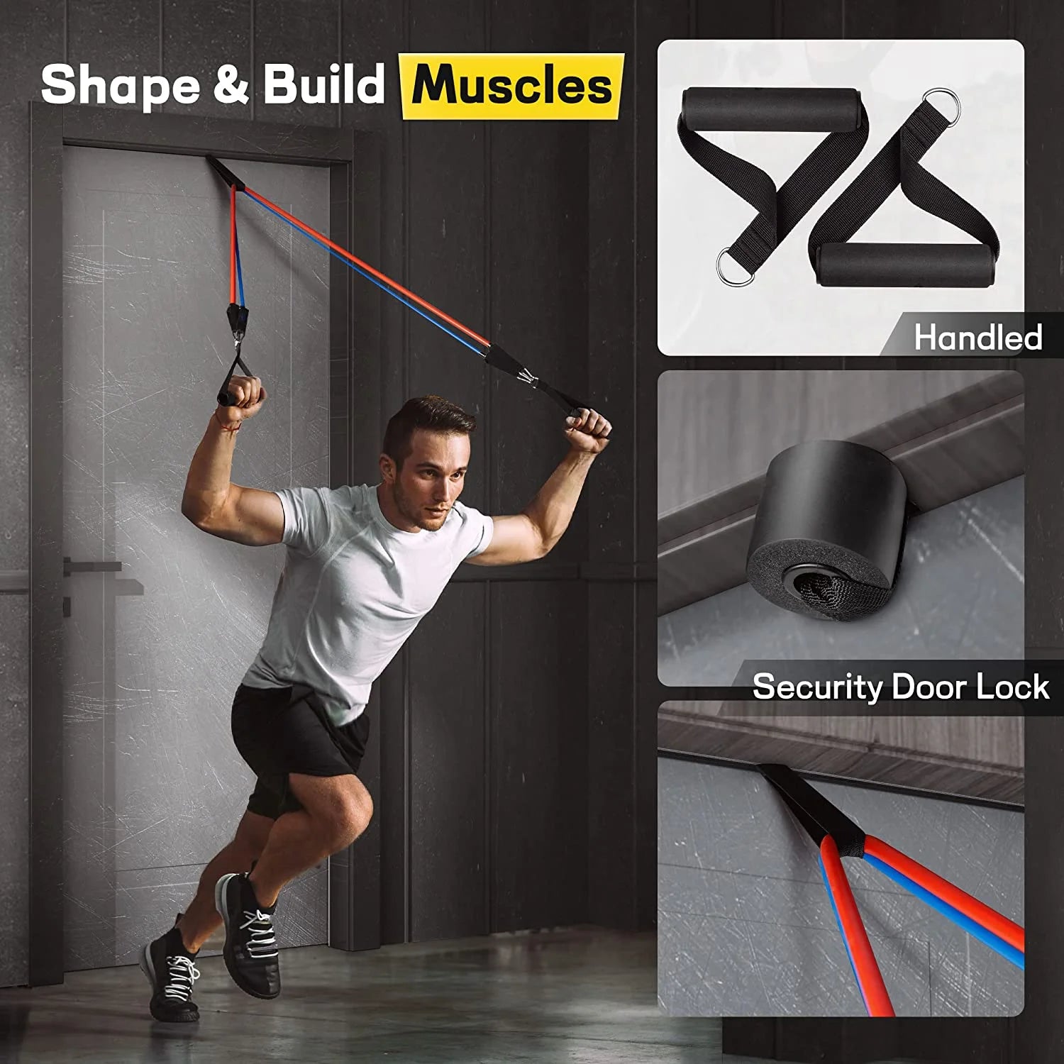 Ultimate 150Lbs Resistance Bands Set - Versatile Exercise Bands with Handles for Home Strength Training for Men and Women!