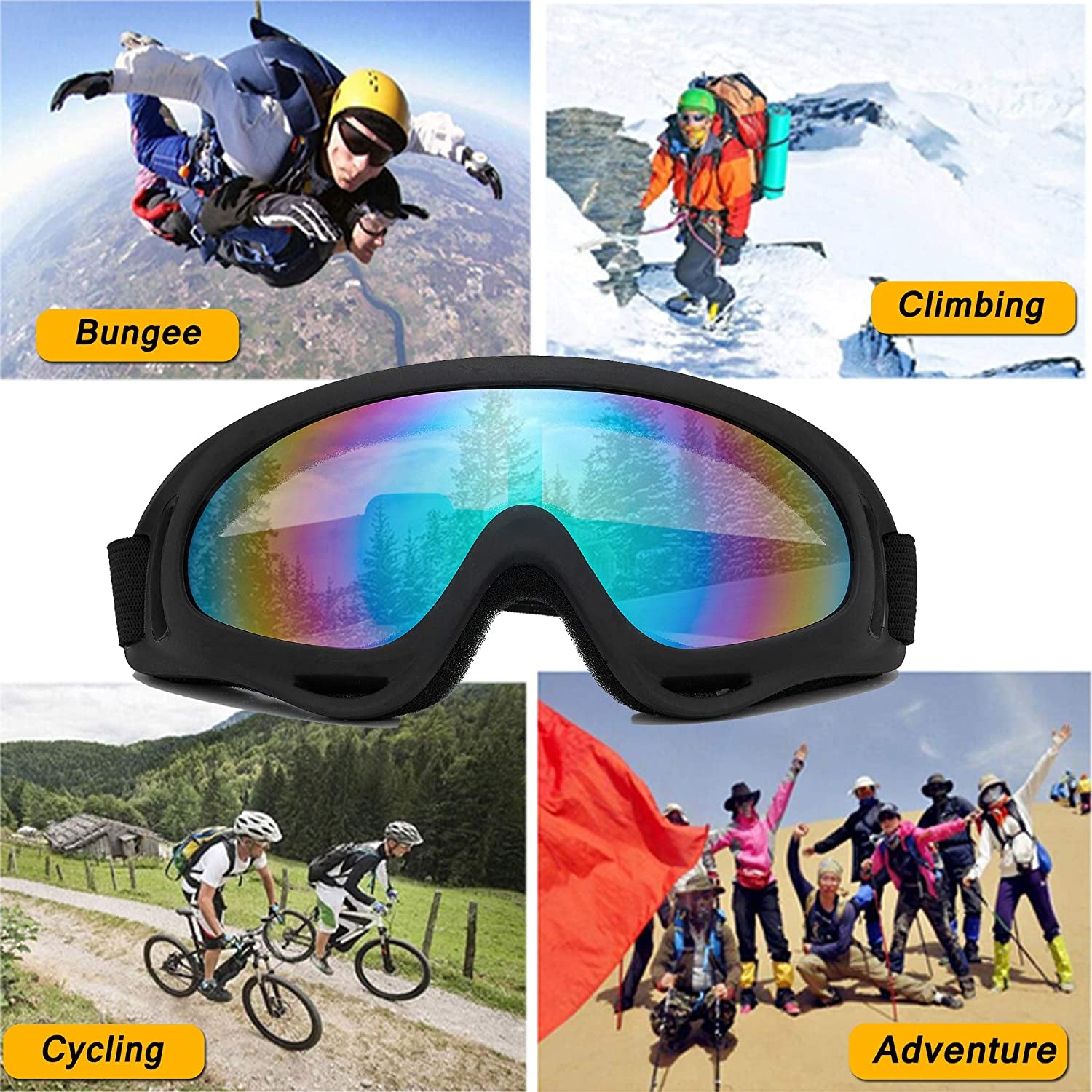 Ultimate Premium Ski & Snowboard Goggles - Unisex, Anti-Fog & UV Protection for All Ages!
