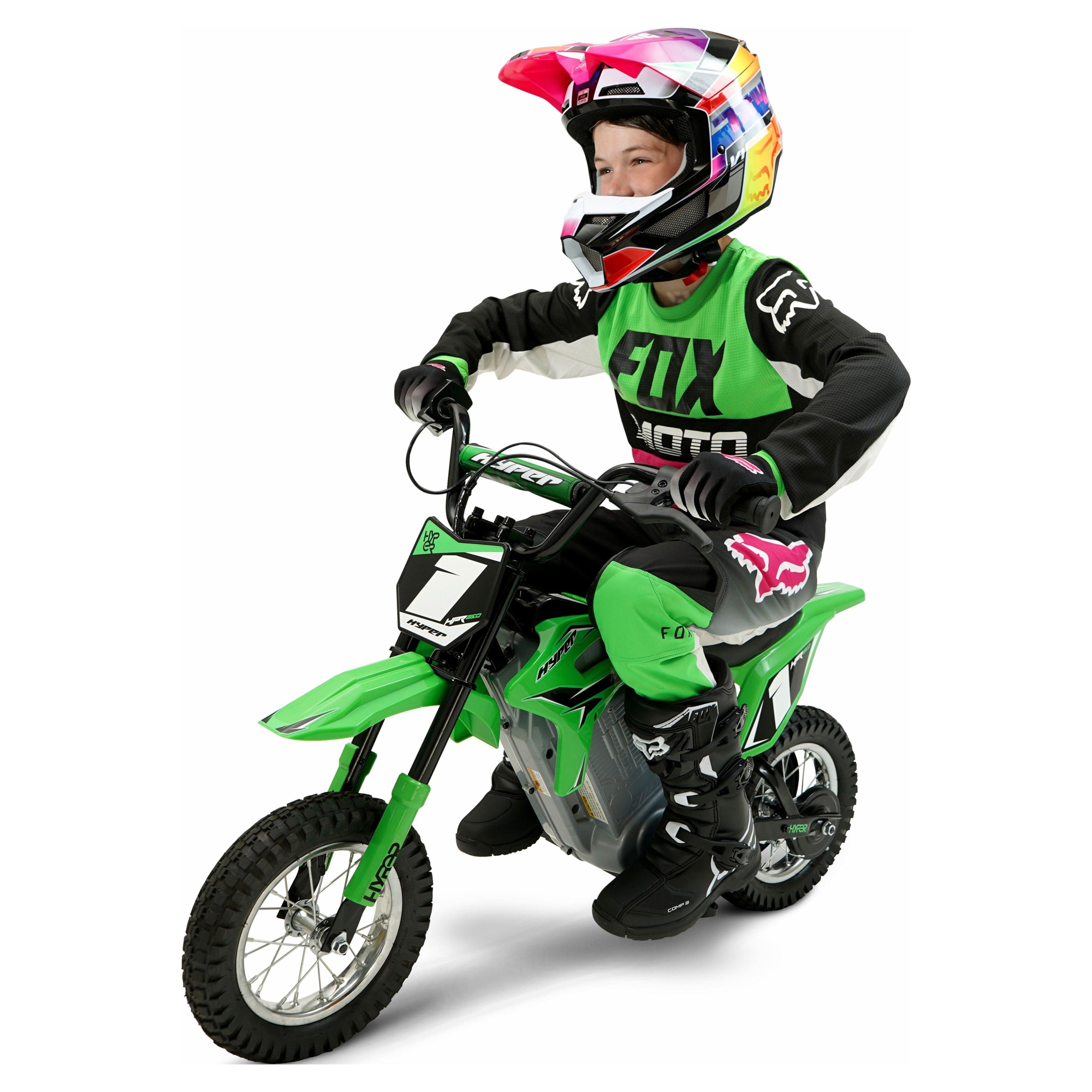 Experience Thrilling Adventures with the HPR 350 24V Electric Dirt Bike in Vibrant Green for Kids 13+