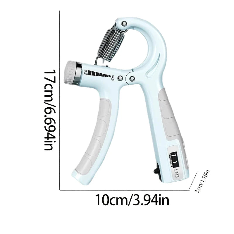 Adjustable Hand Grip Strengthener - 5-60Kg with Counter for Wrist, Forearm & Hand Muscle Building