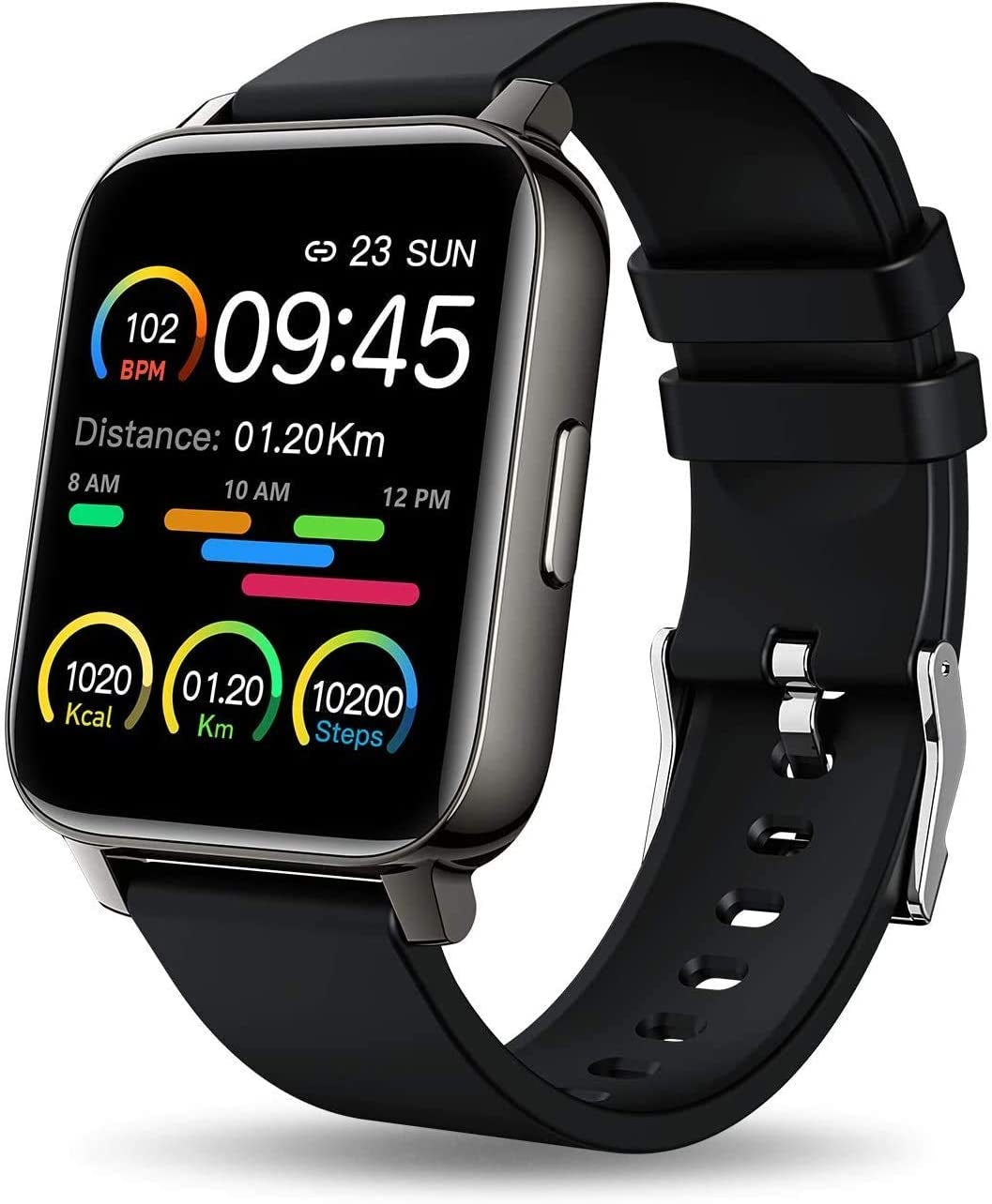 Ultimate Smart Watch for Android & iOS - 1.69" Touchscreen Fitness Tracker with Heart Rate & Blood Pressure Monitor, IP68 Waterproof & Bluetooth Compatibility