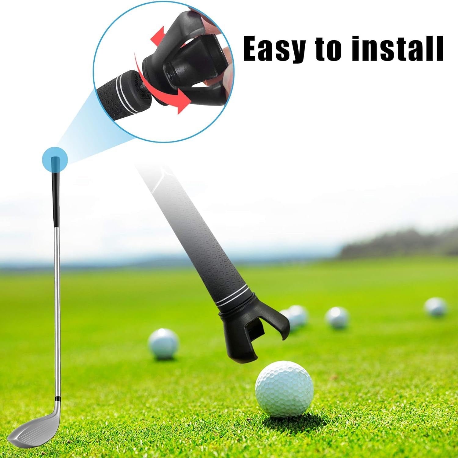 Telescopic Golf Ball Retriever with 2 Grabbers - Stainless Steel, Lightweight & Portable Golf Accessory for Water Recovery, Perfect for Men