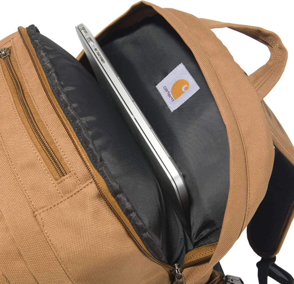 35L Triple-Compartment Backpack with Laptop Sleeve - Durable, Abrasion-Resistant Base in Stylish Brown