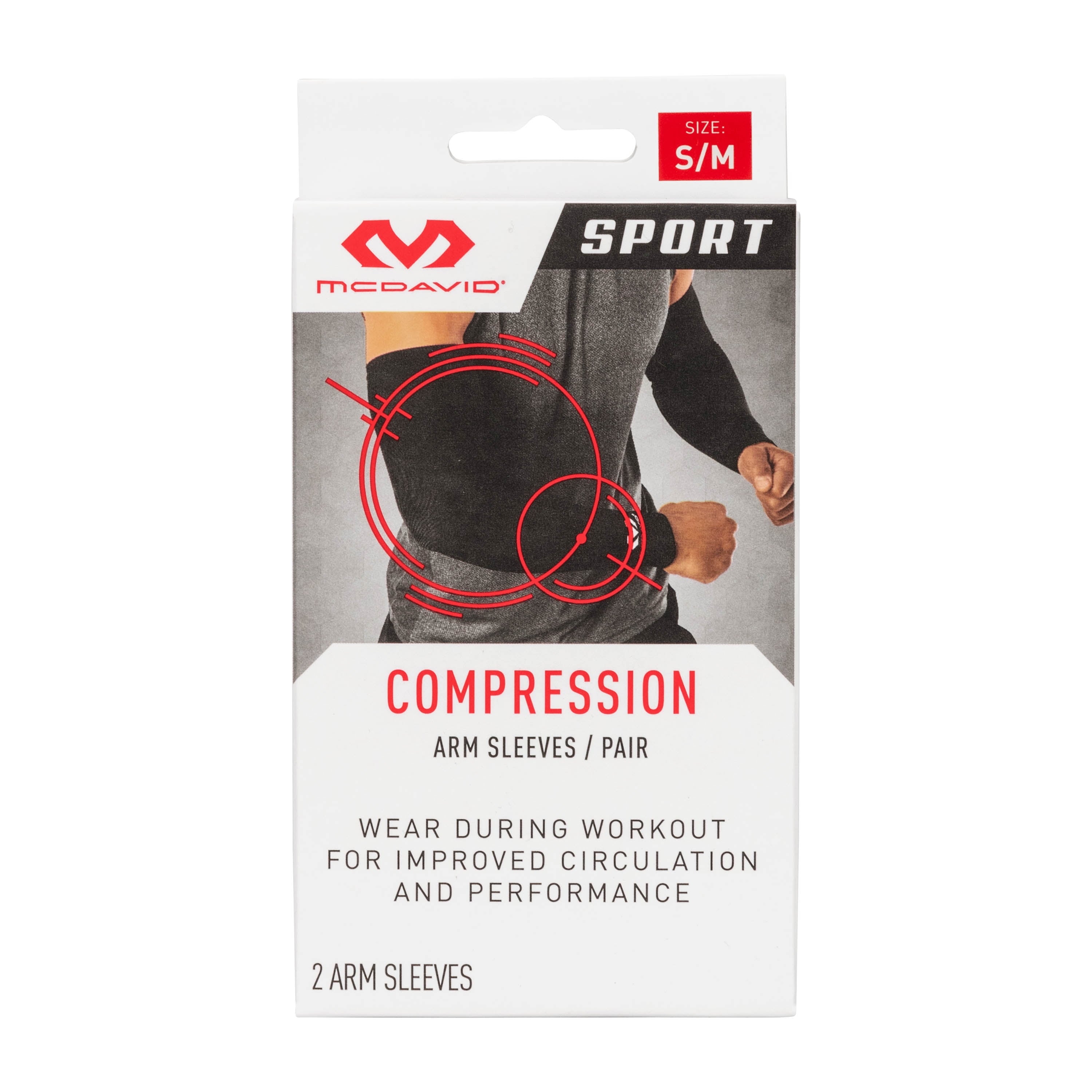 Compression Arm Sleeves for Sports - 2 Pack Black, Adult Unisex Large/X-Large