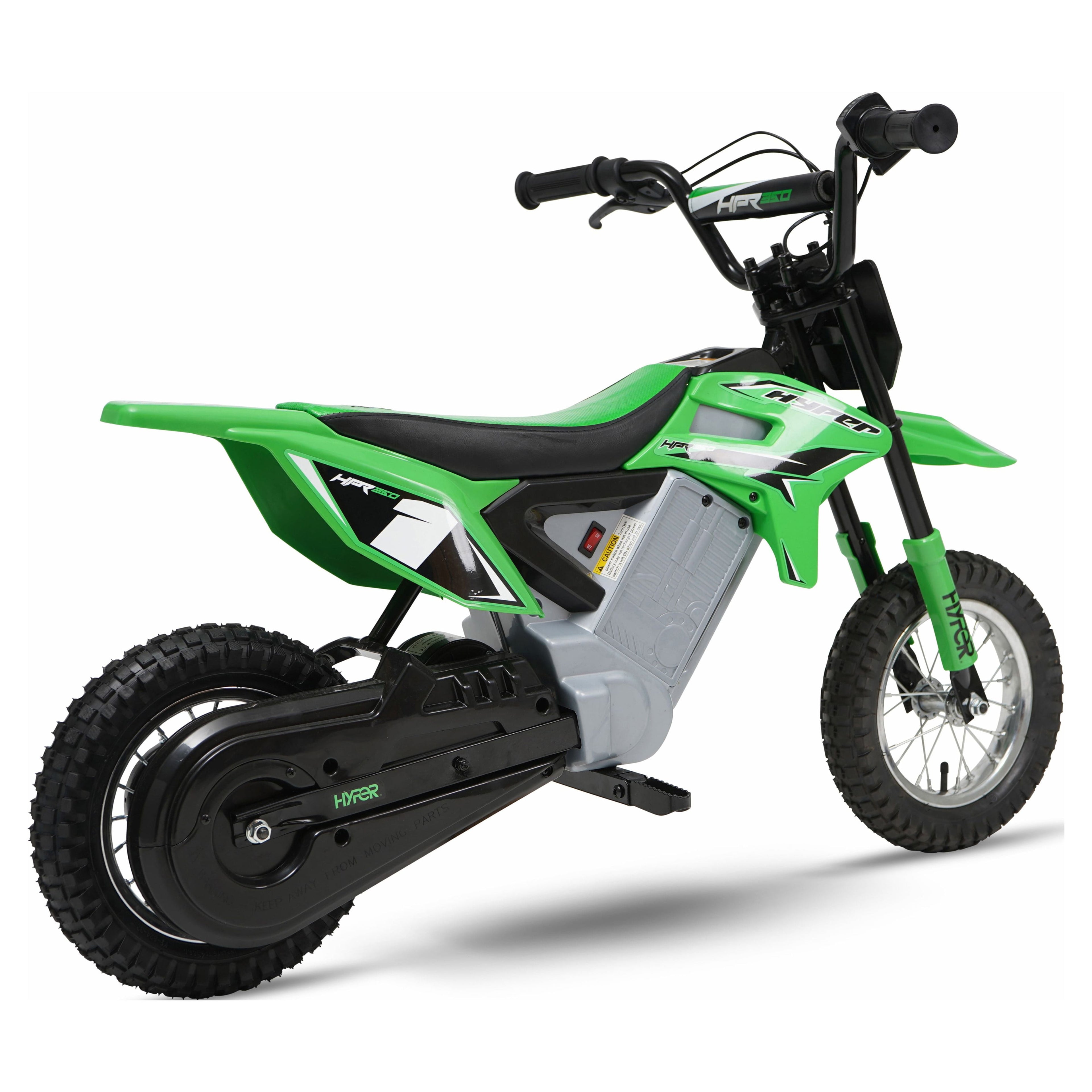 Experience Thrilling Adventures with the HPR 350 24V Electric Dirt Bike in Vibrant Green for Kids 13+