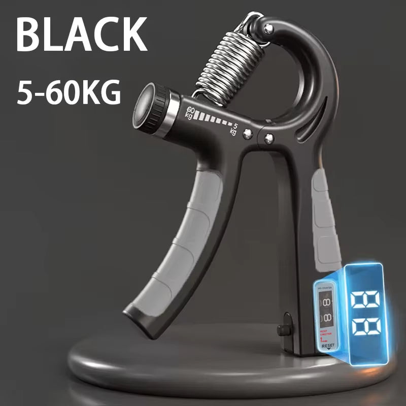 Adjustable Hand Grip Strengthener - 5-60Kg with Counter for Wrist, Forearm & Hand Muscle Building