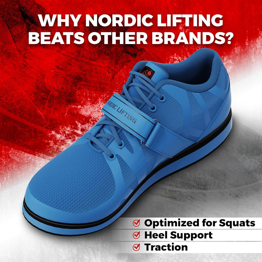 MEGIN Powerlifting Deadlift Shoes – Elevated Heel Lifting Footwear for Optimal Performance – Non-Slip Sole for Men’s Strength Training