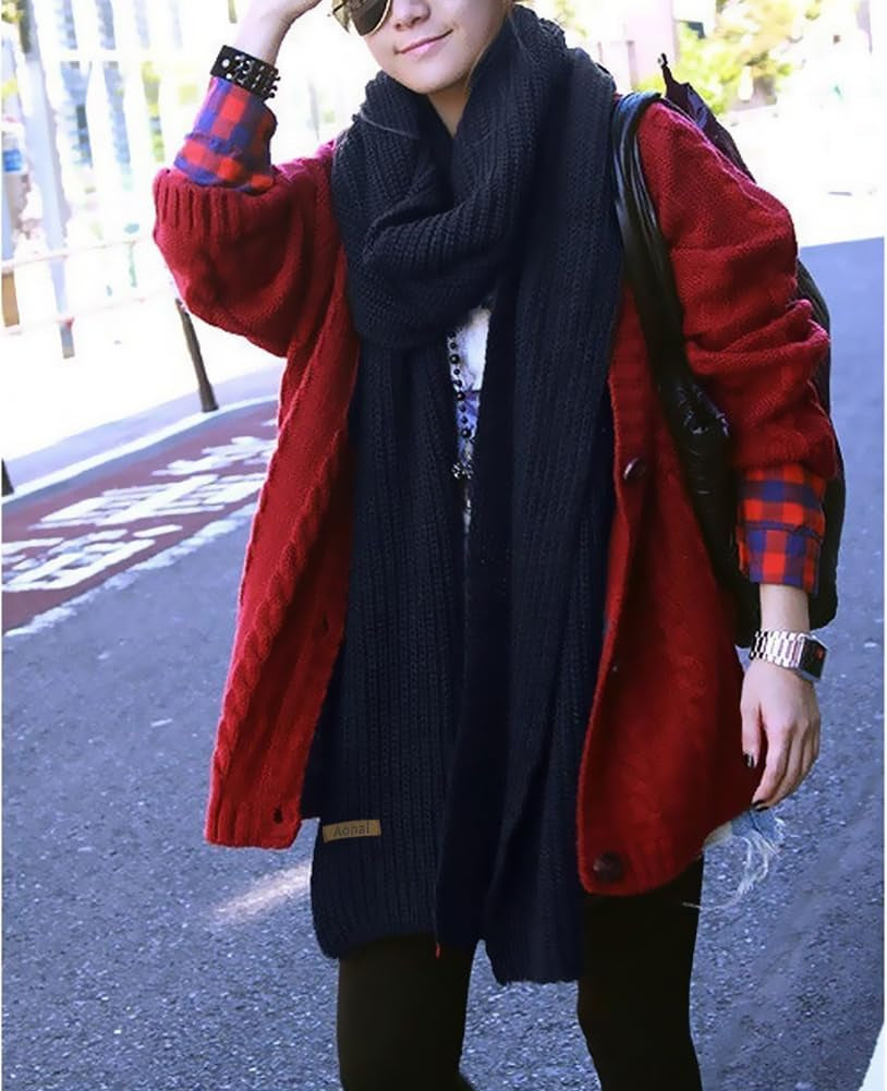 Snug & Stylish Women's Winter Scarf - Luxuriously Thick Chunky Knit for Ultimate Cold Weather Warmth