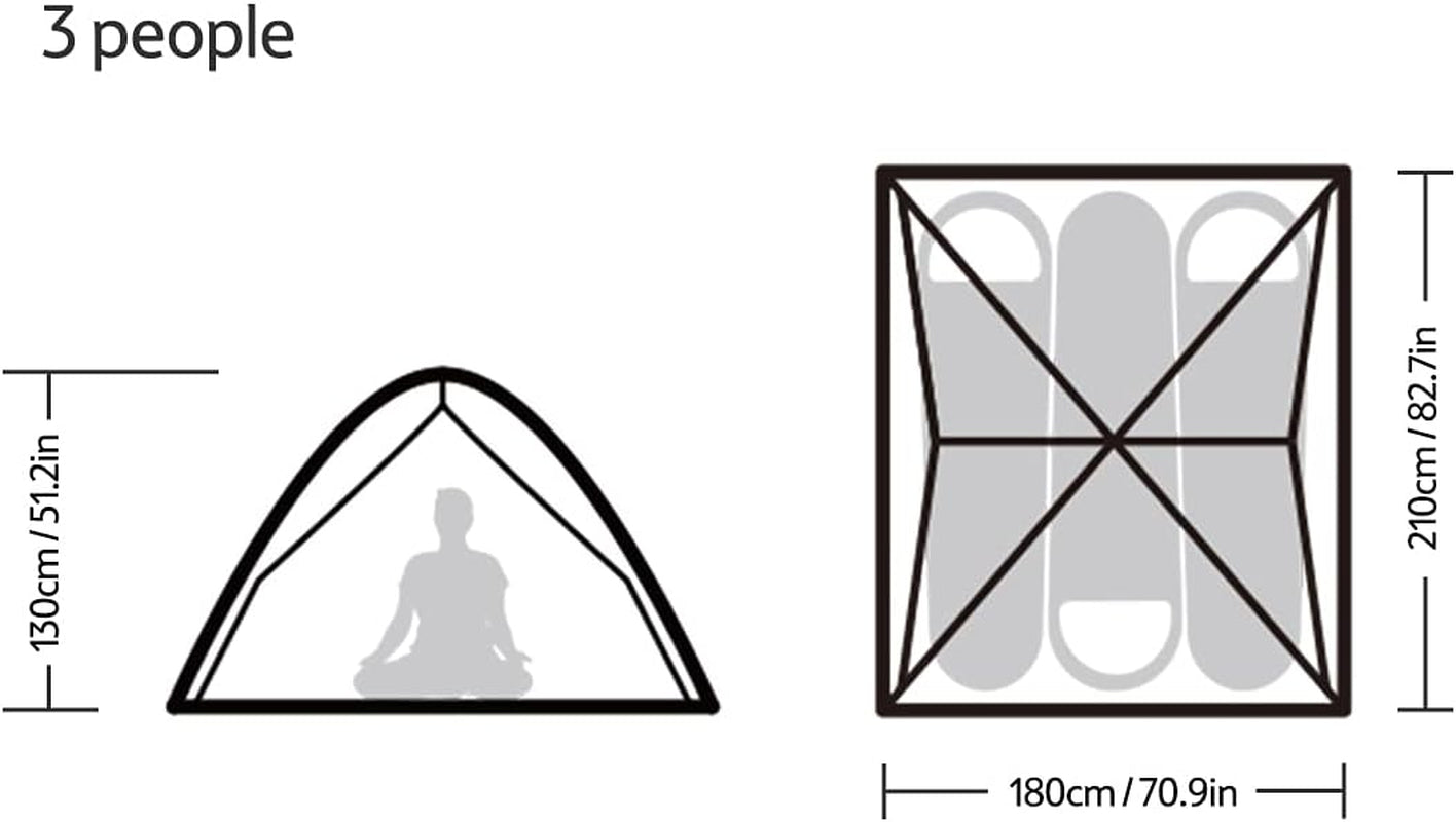 Effortless Instant Pop-Up Tent for 3-4 People - Perfect for Camping and Hiking Adventures!