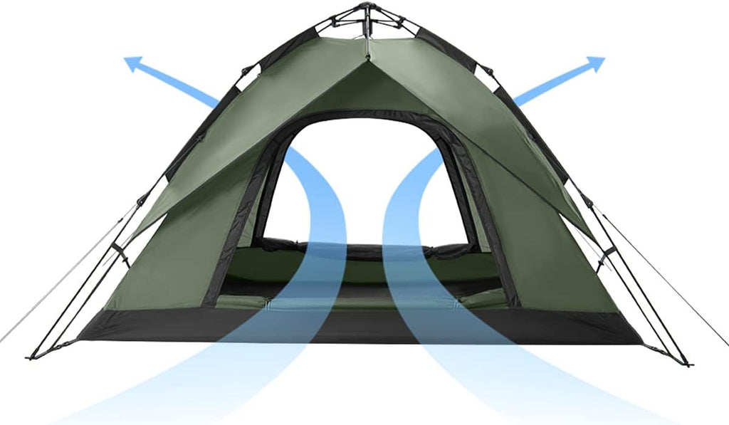 Effortless Instant Pop-Up Tent for 3-4 People - Perfect for Camping and Hiking Adventures!