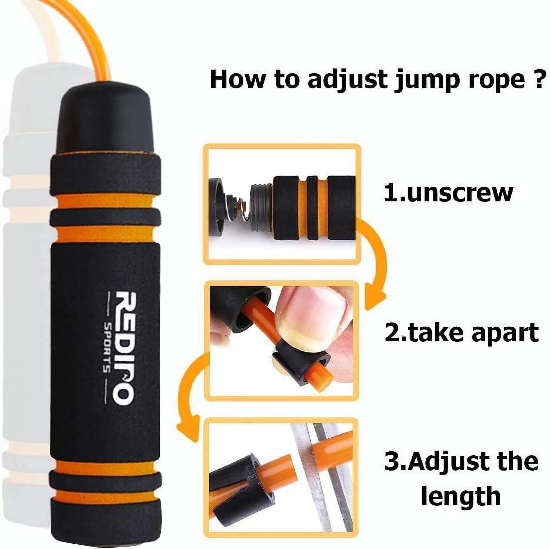 Premium 1LB Weighted Jump Rope - Thick Speed Cable & Memory Foam Handles for Ultimate Cardio & Fitness Workouts