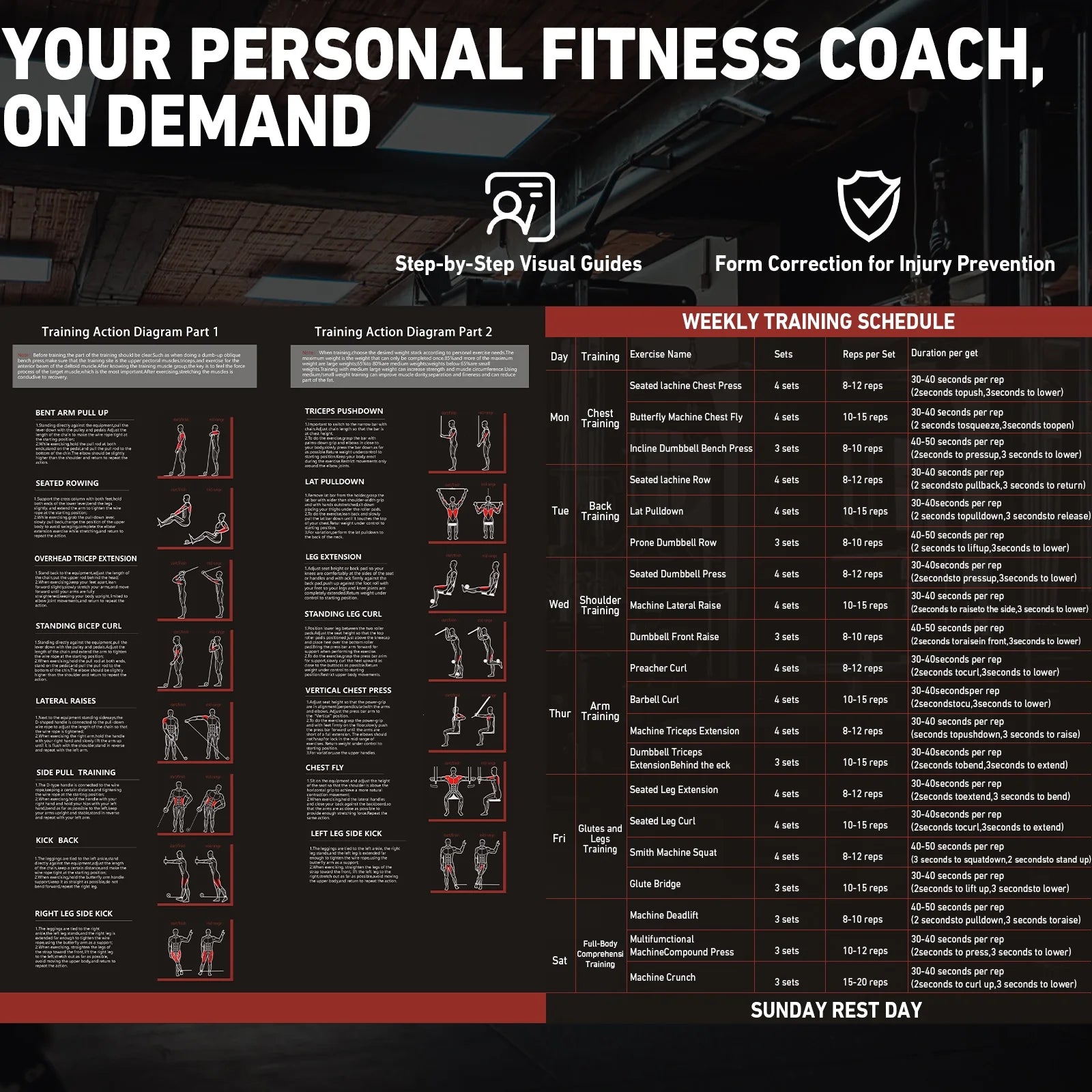 Maximize Your Workout: All-in-One Home Gym System with 105LBS Weight Stack for Total Body Strength Training