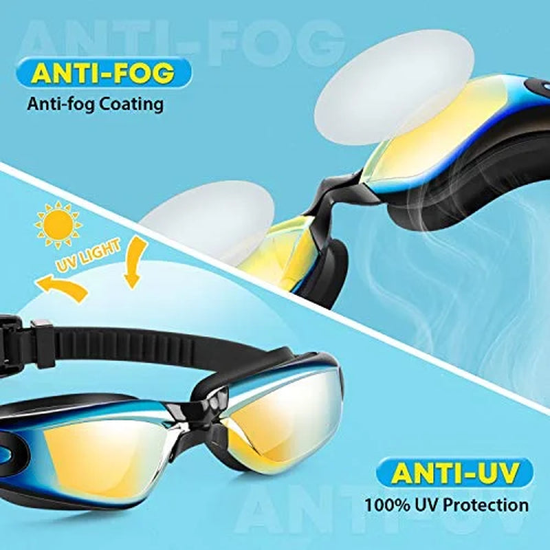 Premium Kids Swim Goggles - Anti-Fog, Leak-Proof Design for Clear Vision - Stylish Black for Young Swimmers