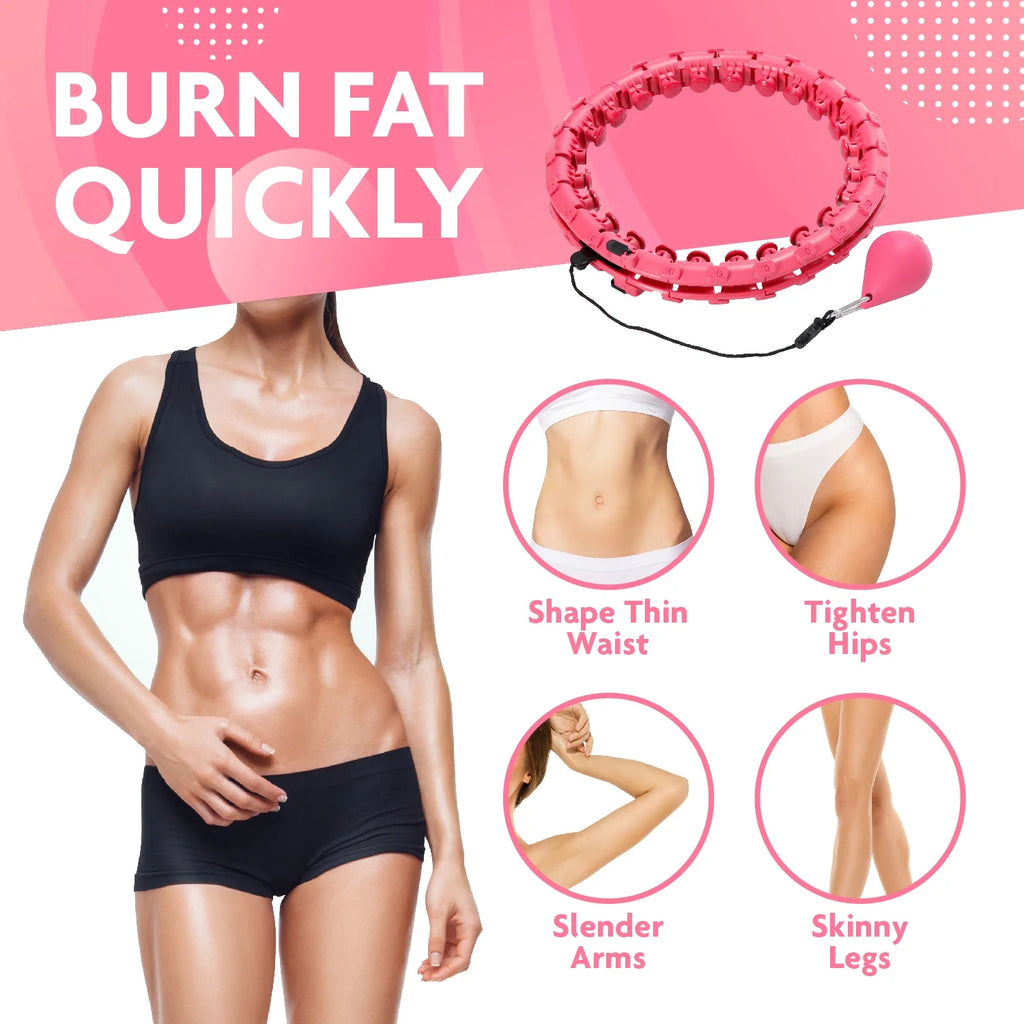 Revitalize Your Fitness Journey: Smart Weighted Hula Hoop with Counter for Effective Abs Workout, Weight Loss & Fat Burning!