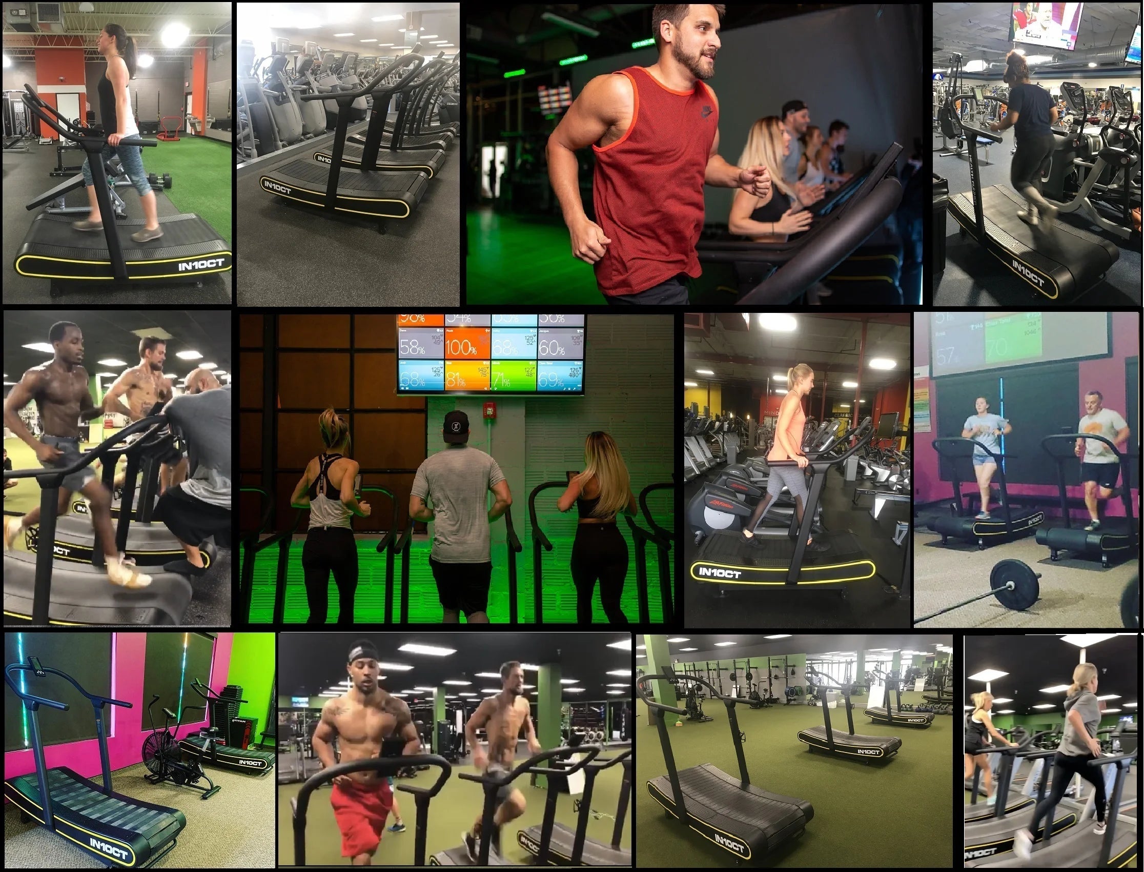 Sleek Black and Yellow Manual Curved Treadmill for Ultimate Home Workouts