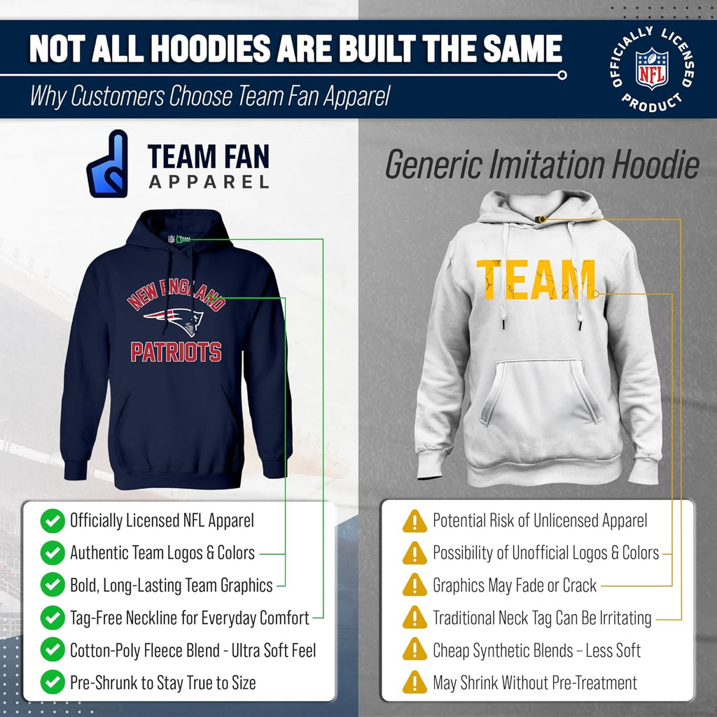 NFL Gameday Hooded Sweatshirt - Cozy Poly Fleece Blend for Stylish Team Spirit