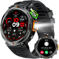 Rugged Smart Watch with Bluetooth - 1.45 Inch Display & Durable Black Sport Band