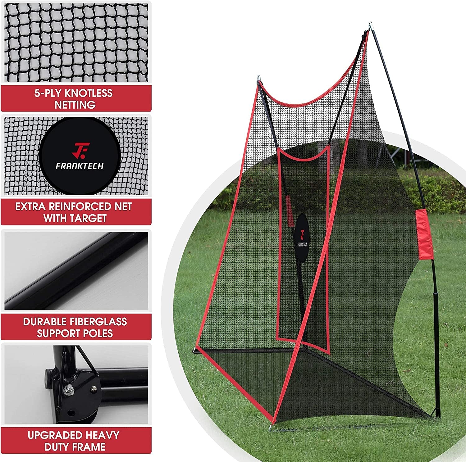 Ultimate Heavy Duty Golf Practice Net with Chipping Target - Perfect for Indoor & Outdoor Use, Includes Carry Bag & Golf Balls