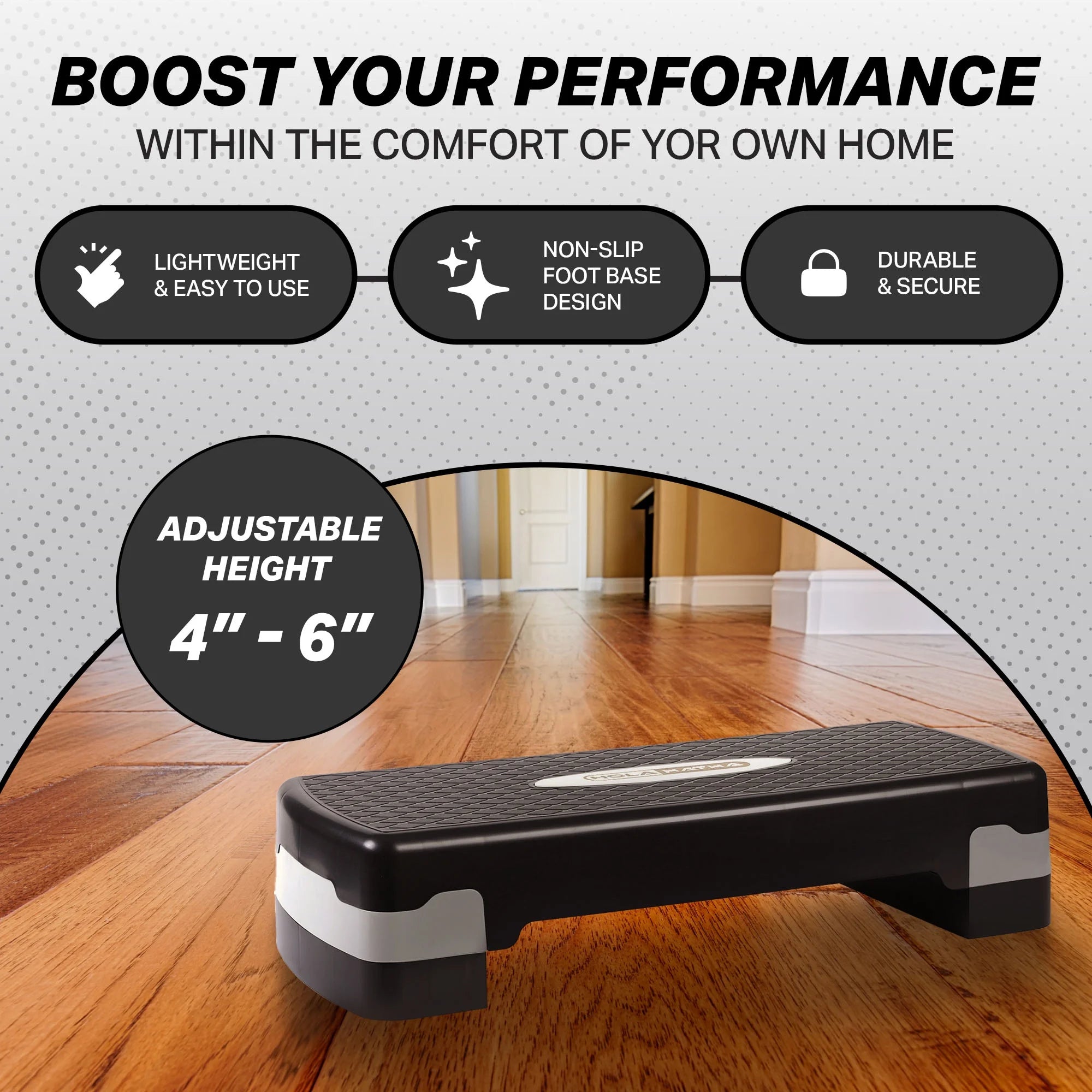 Adjustable Height Aerobic Step Platform - Enhance Your Fitness Routine!