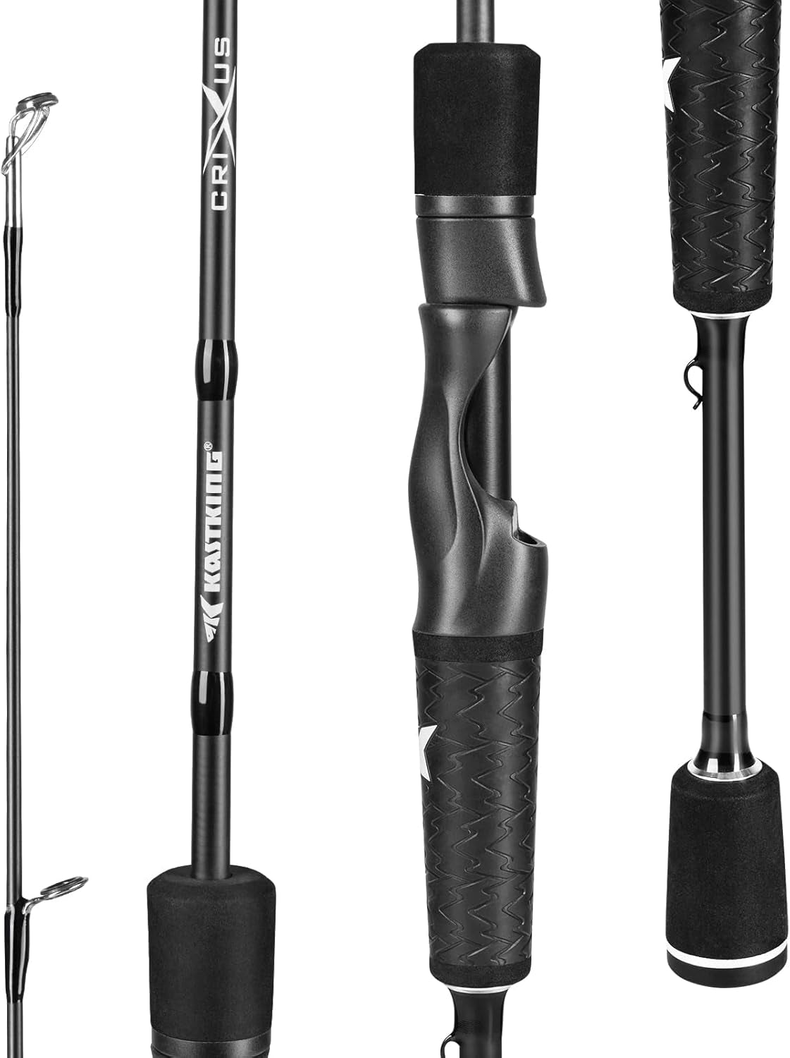 Crixus IM6 Graphite Fishing Rods - Premium Spinning & Casting Rods with Zirconium Oxide Guides & Comfortable Superpolymer Handle