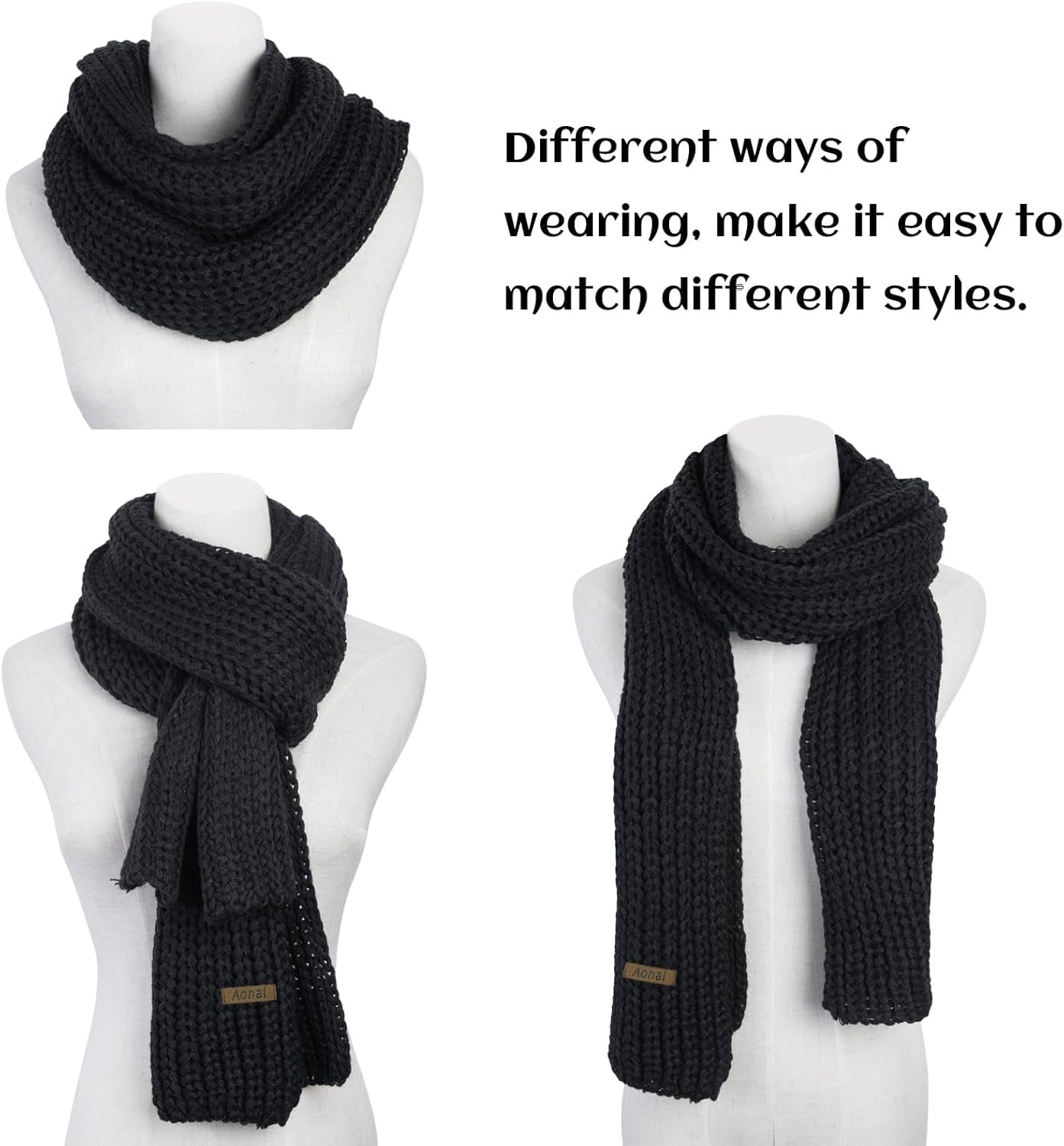 Snug & Stylish Women's Winter Scarf - Luxuriously Thick Chunky Knit for Ultimate Cold Weather Warmth