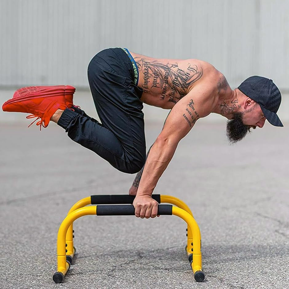 Heavy-Duty Parallette Bars for Bodyweight Training – Perfect for Dips, Push-Ups, L-Sits & Core Workouts – Non-Slip Grips, 400 lb Capacity – Includes 2 Bars & 2 Workout Guides!