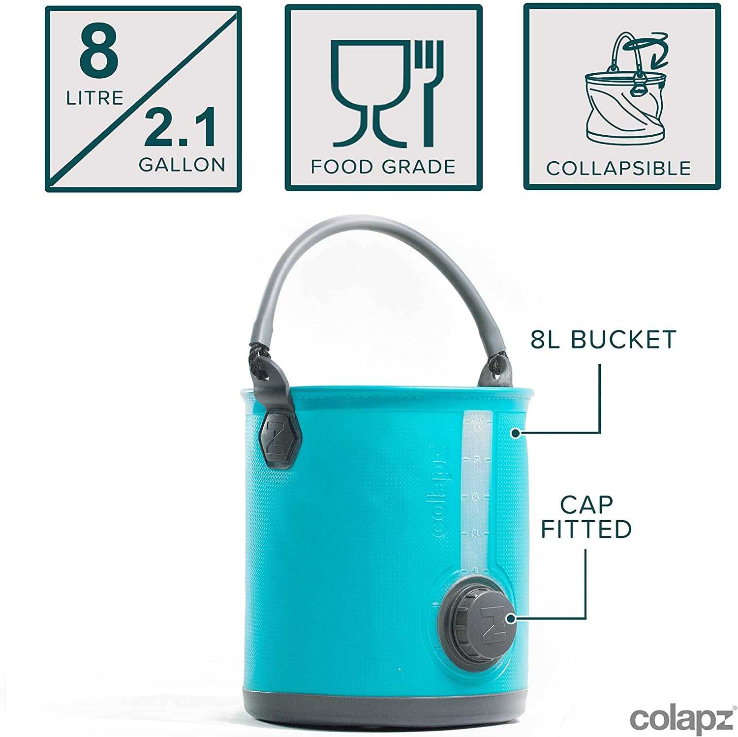 Collapsible 2-Gallon Camping Water Container with Spigot - Ultimate Portable Jug & Bucket for Outdoor Adventures!