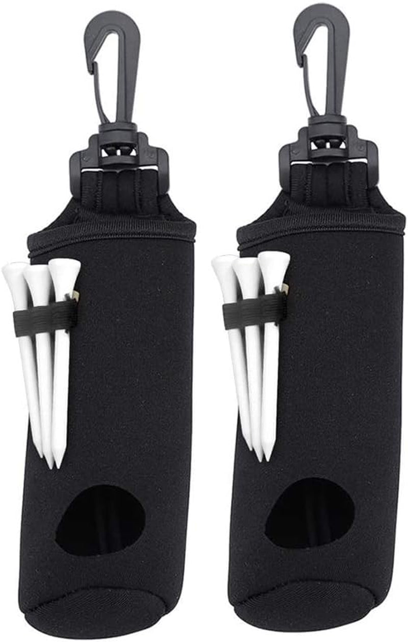 Lightweight 2 Pack Golf Ball Carry Bag & Tee Holder - Portable Storage for 3 Golf Balls & 3 Tees