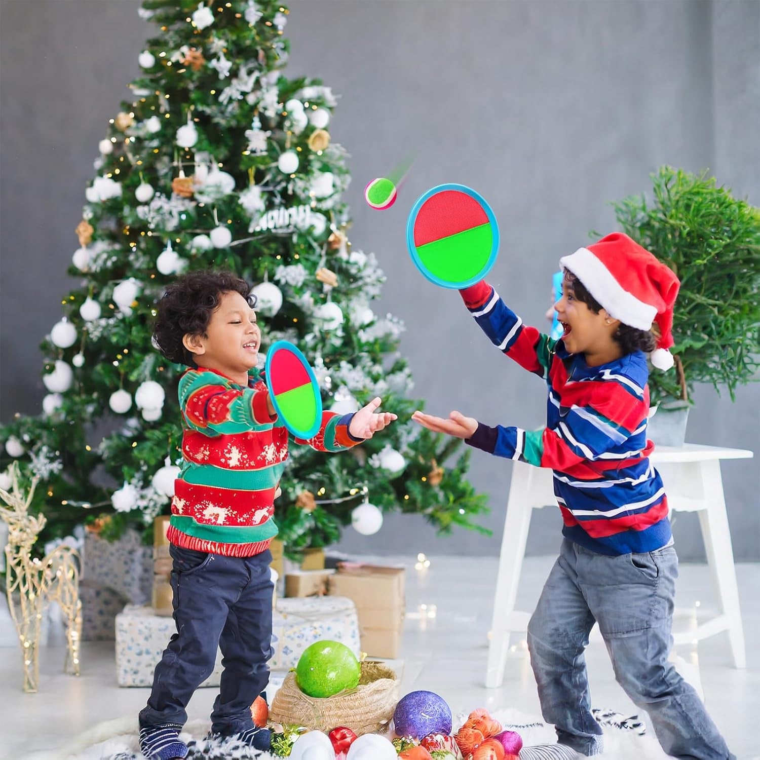 Toss and Catch Ball Game - Fun Outdoor Beach & Pool Toy for Kids Ages 3-12 - Perfect Birthday Gift & Stocking Stuffer (Includes 2 Paddles & 2 Balls)