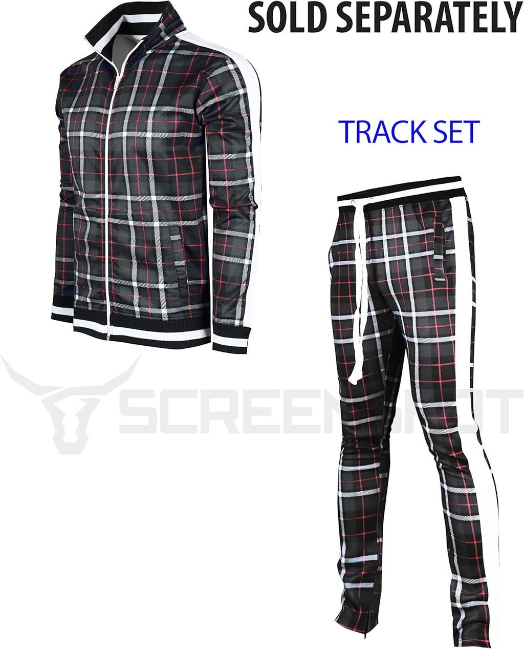 Men's Urban Hip Hop Premium Slim Fit Track Jacket - Trendy Side Taping Sportswear for Streetwear Style