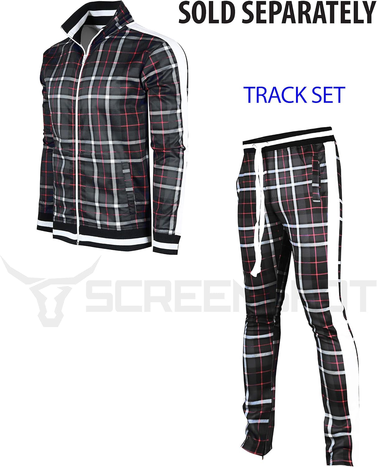 Men's Urban Hip Hop Premium Slim Fit Track Jacket - Trendy Side Taping Sportswear for Streetwear Style