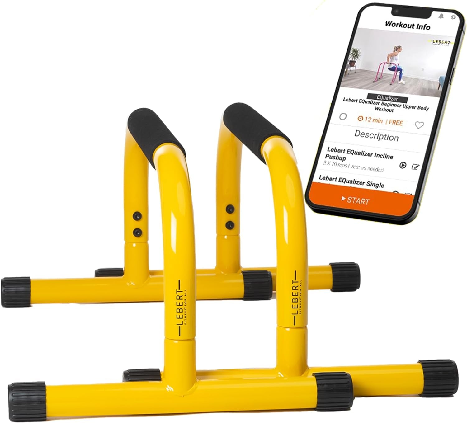 Heavy-Duty Parallette Bars for Bodyweight Training – Perfect for Dips, Push-Ups, L-Sits & Core Workouts – Non-Slip Grips, 400 lb Capacity – Includes 2 Bars & 2 Workout Guides!