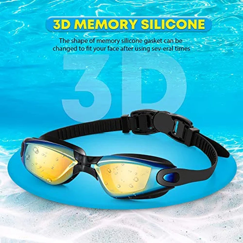 Premium Kids Swim Goggles - Anti-Fog, Leak-Proof Design for Clear Vision - Stylish Black for Young Swimmers