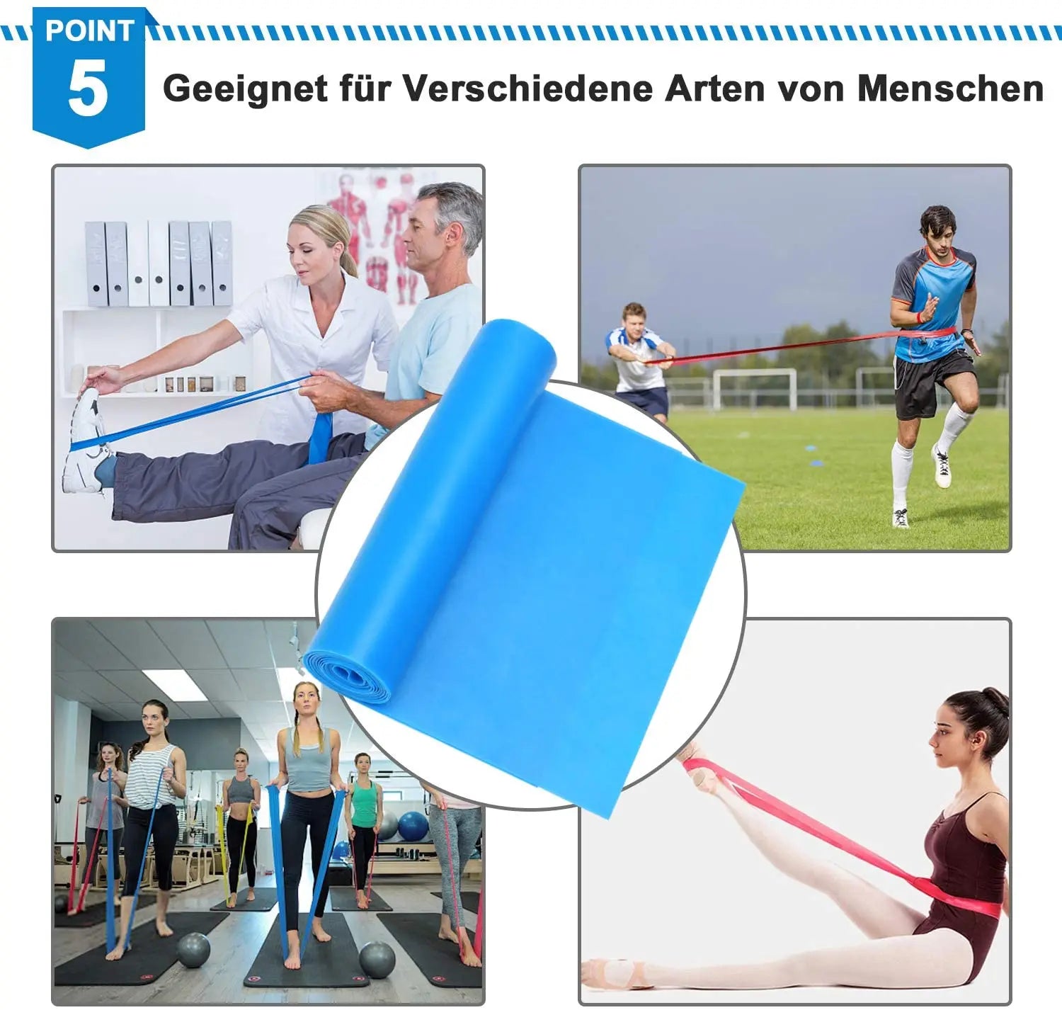 Ultimate 4-Piece Elastic Fitness Resistance Bands Set for Yoga, Pilates, CrossFit & Muscle Building